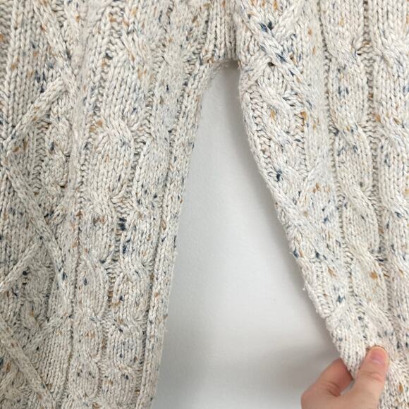 Vintage St. John's Bay Womens M Beige Marled Cable Knit Thick Sweater Fisherman - Picture 12 of 14